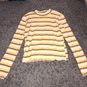 Tillys Yellow Striped Long Sleeve
